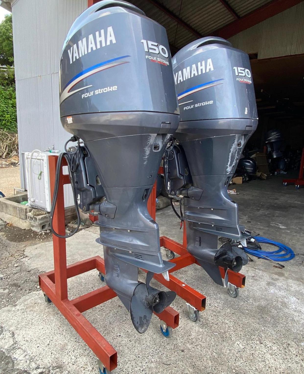 Used Twin Yamaha 150hp Outboard Motor 1 Used Twin Yamaha 150hp Outboard for sale